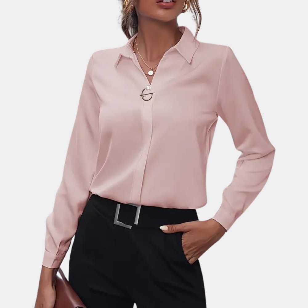 Quirien Elegant Women's Blouse For Professional Women Office And Evening Versatile Colors