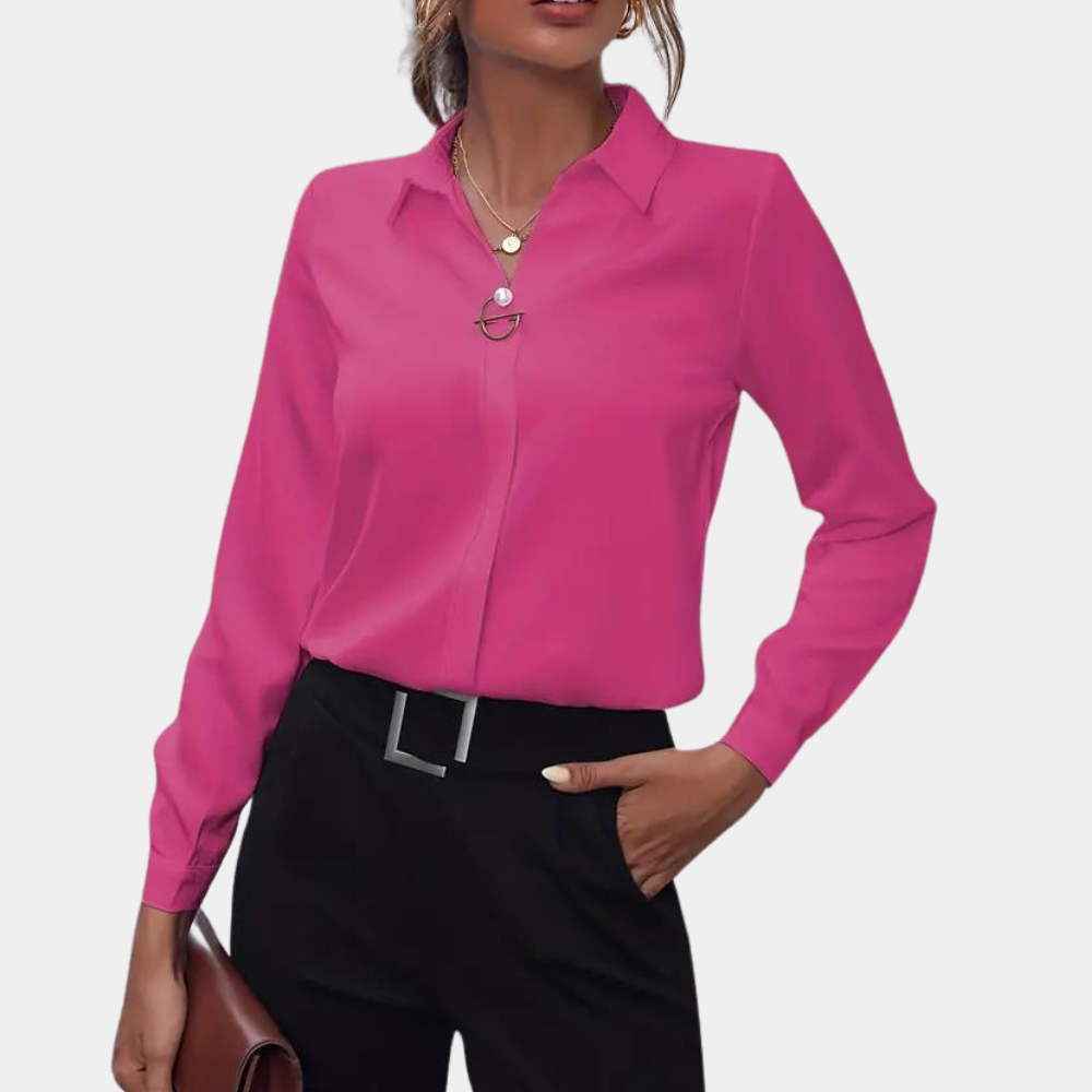 Quirien Elegant Women's Blouse For Professional Women Office And Evening Versatile Colors