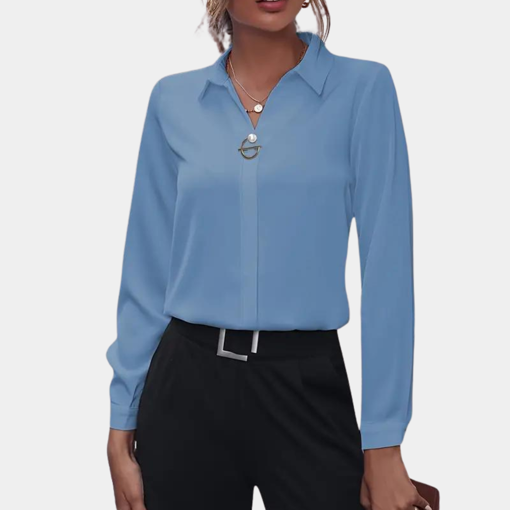 Quirien Elegant Women's Blouse For Professional Women Office And Evening Versatile Colors