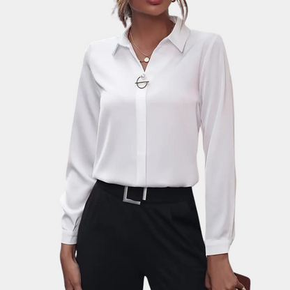 Quirien Elegant Women's Blouse For Professional Women Office And Evening Versatile Colors