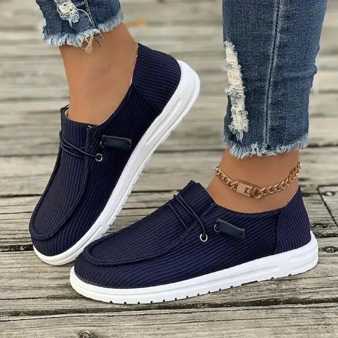 Sienna Ribbed Slip-On Casual Shoes