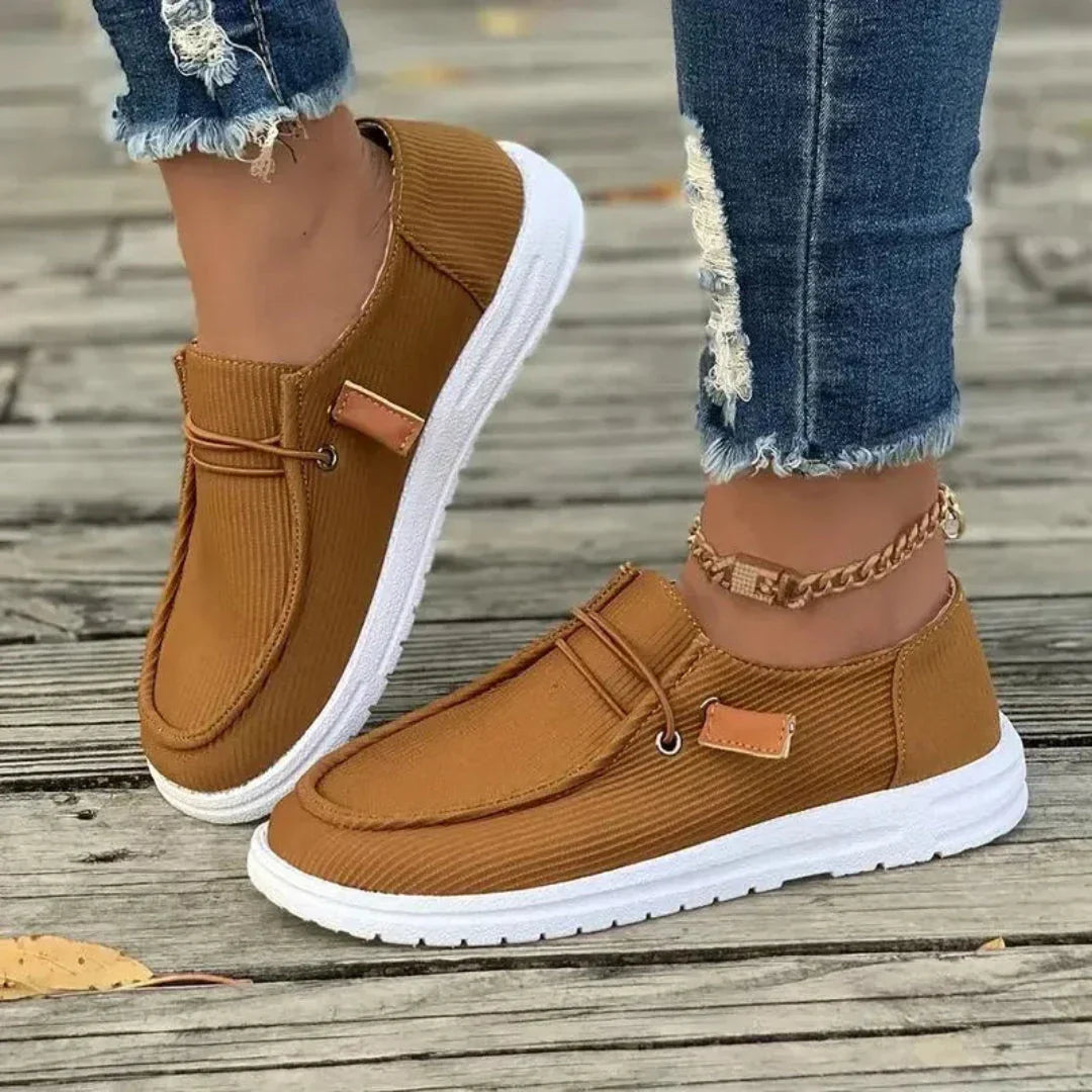 Sienna Ribbed Slip-On Casual Shoes