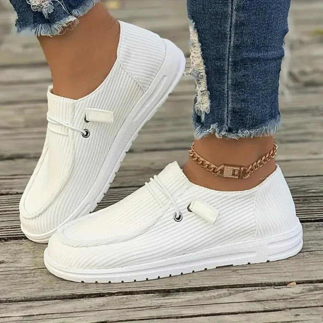 Sienna Ribbed Slip-On Casual Shoes