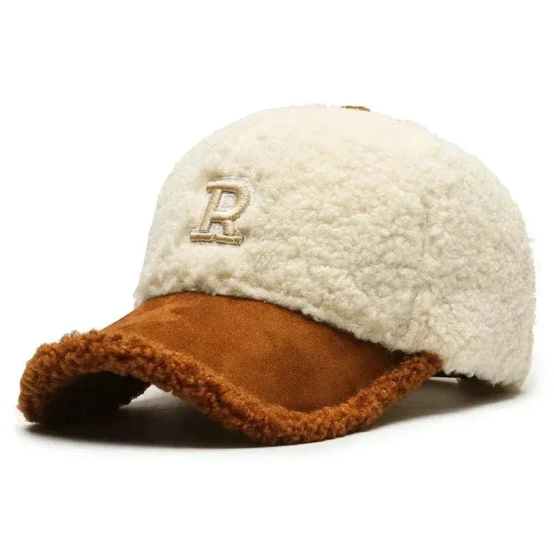 Waylynn Men's Plush Sherpa Winter Baseball Cap With Fleece Lining And Suede Brim Premium Warmth