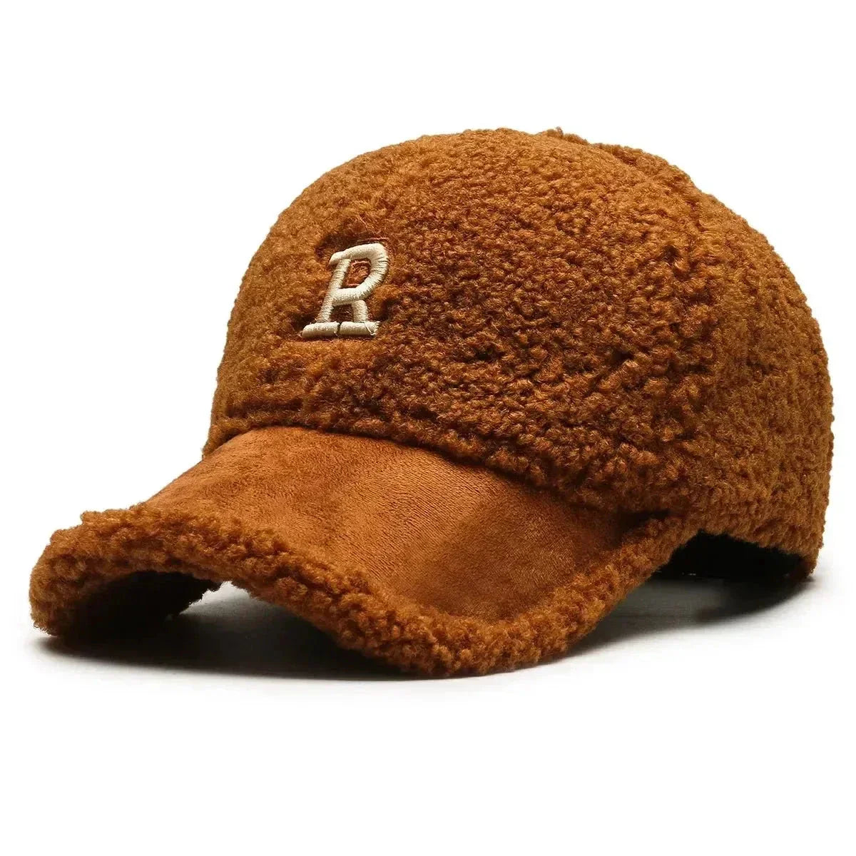 Waylynn Men's Plush Sherpa Winter Baseball Cap With Fleece Lining And Suede Brim Premium Warmth
