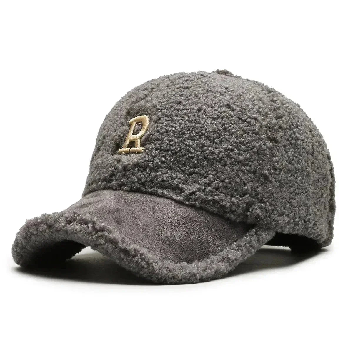 Waylynn Men's Plush Sherpa Winter Baseball Cap With Fleece Lining And Suede Brim Premium Warmth