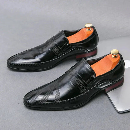 Silvano Slip-On Leather Dress Shoes