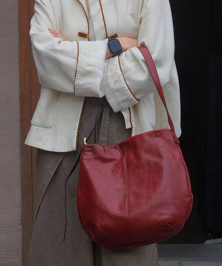 Sacs à bandoulière en cuir de mûrier simples de grande capacité - TrendAura