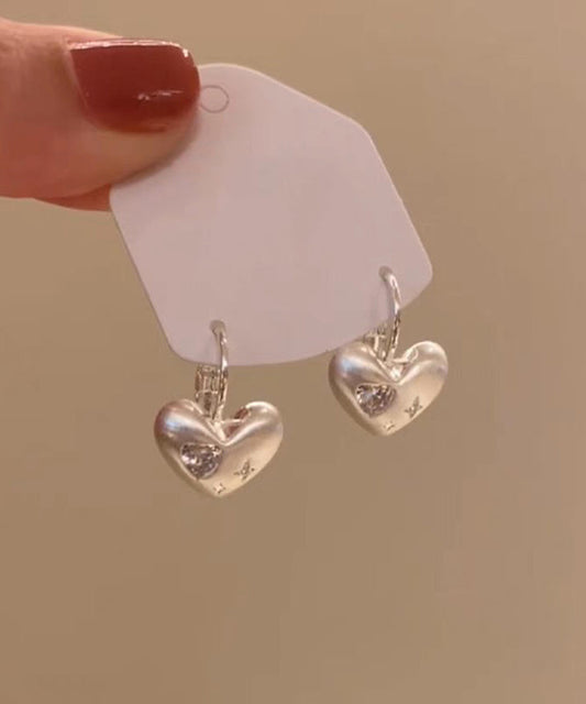 Boucles d'oreilles pendantes simples en alliage de cuivre et de soie avec zircon - TrendAura