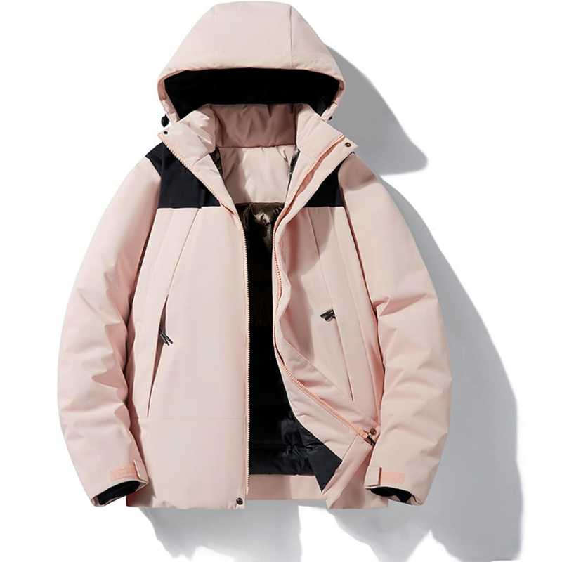 Women's ski jacket with hood and pockets