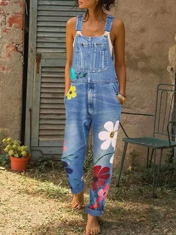 Sleeveless Denim Overalls for Women – Effortless Style & Versatile Fit
