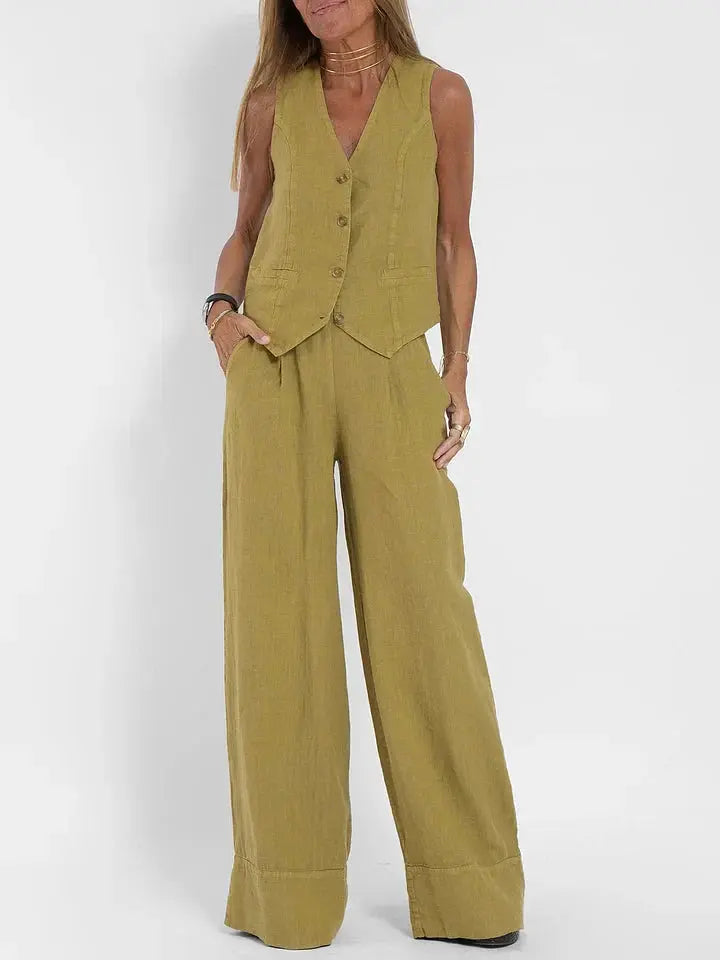 Sleeveless White Suit for Women – Effortless Style & Comfort