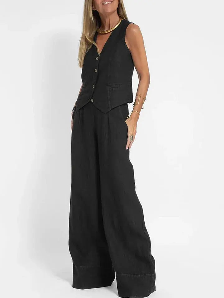 Sleeveless White Suit for Women – Effortless Style & Comfort
