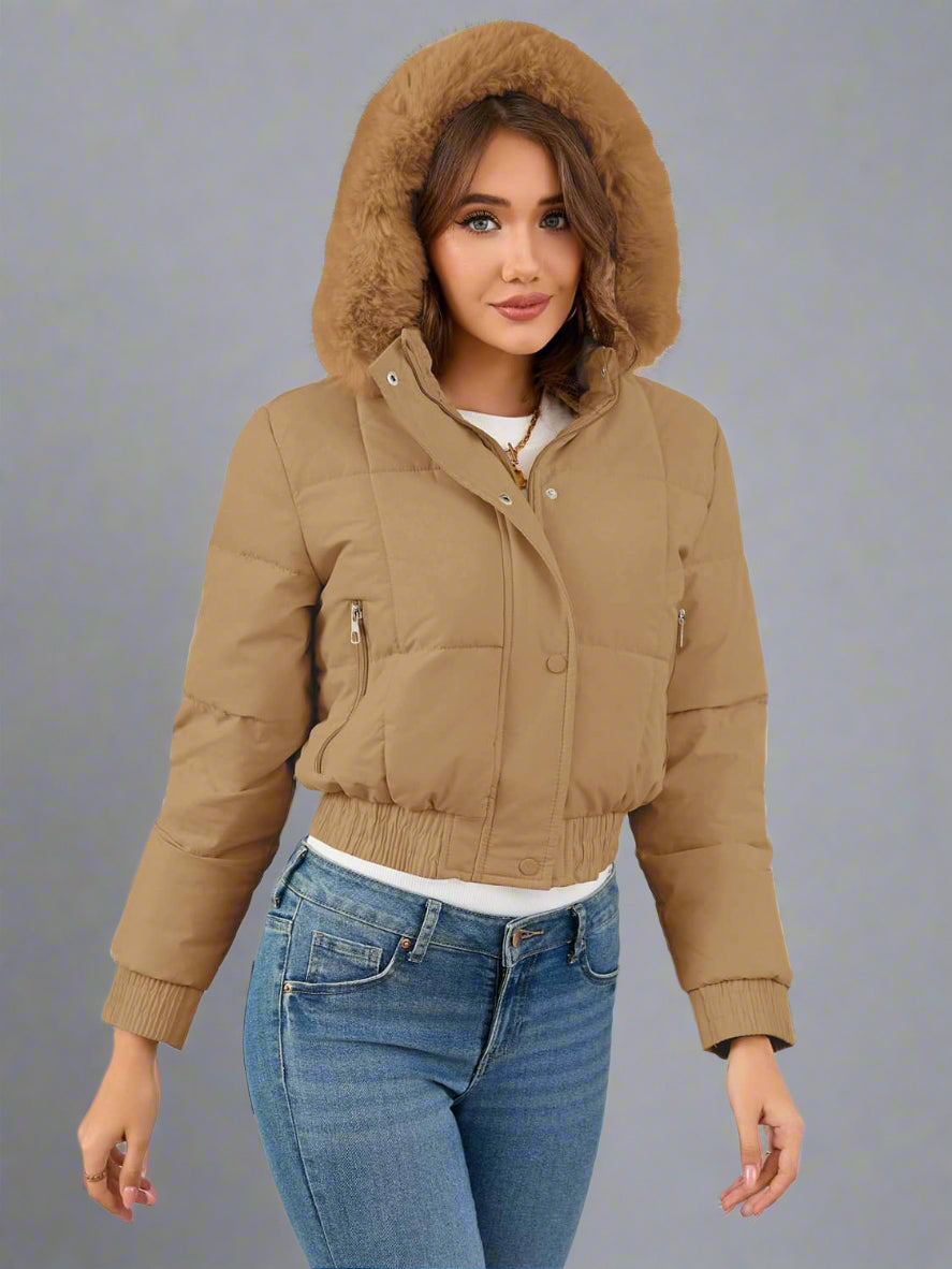 Slim cut quilted jacket made of cotton