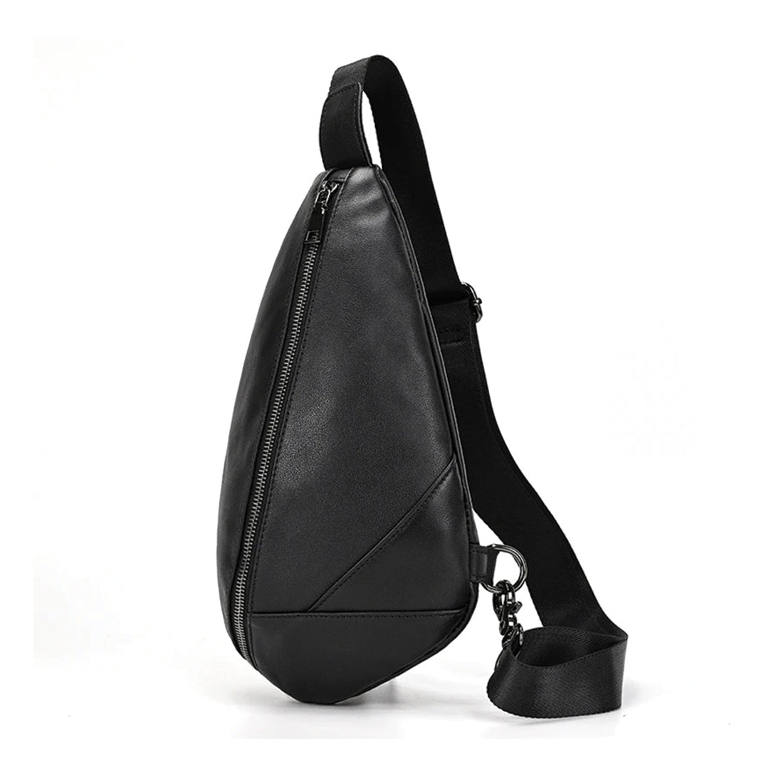 Leather Sling Chest Bag - TrendAura