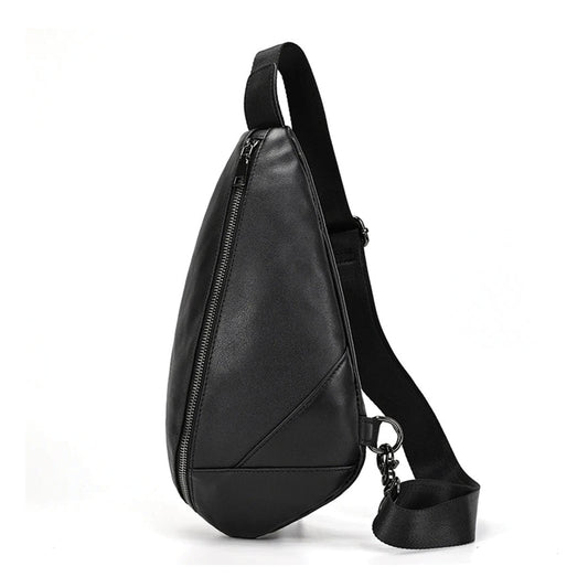 Leather Sling Chest Bag - TrendAura