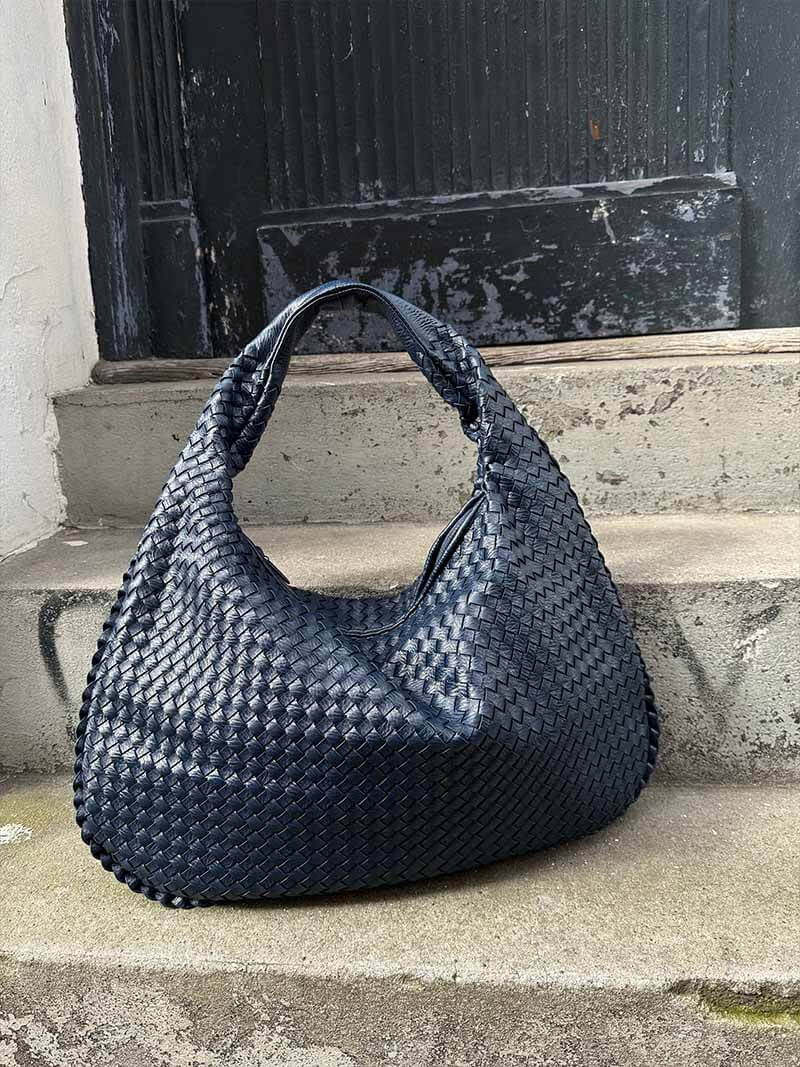Jackie Woven Crossbody Bag With Lattice Design In Soft Vegan Leather For Everyday Chic Women