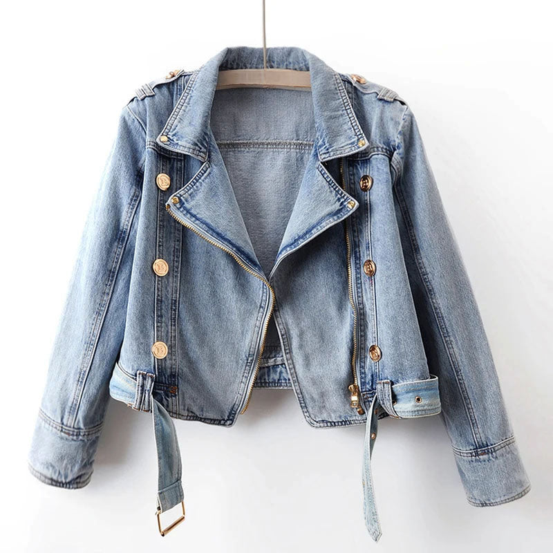 Women’s Collar Denim Jacket | Casual
