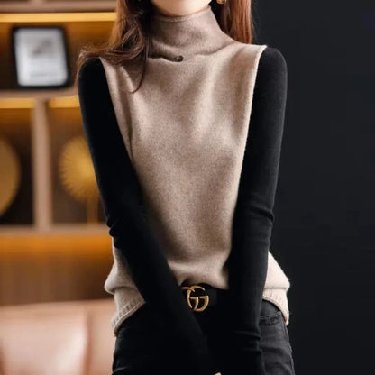 Sophie Turtleneck Wool Vest
