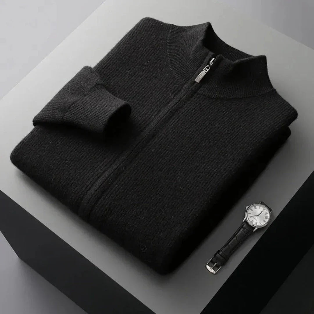 Spencer Merino Full-Zip Sweater