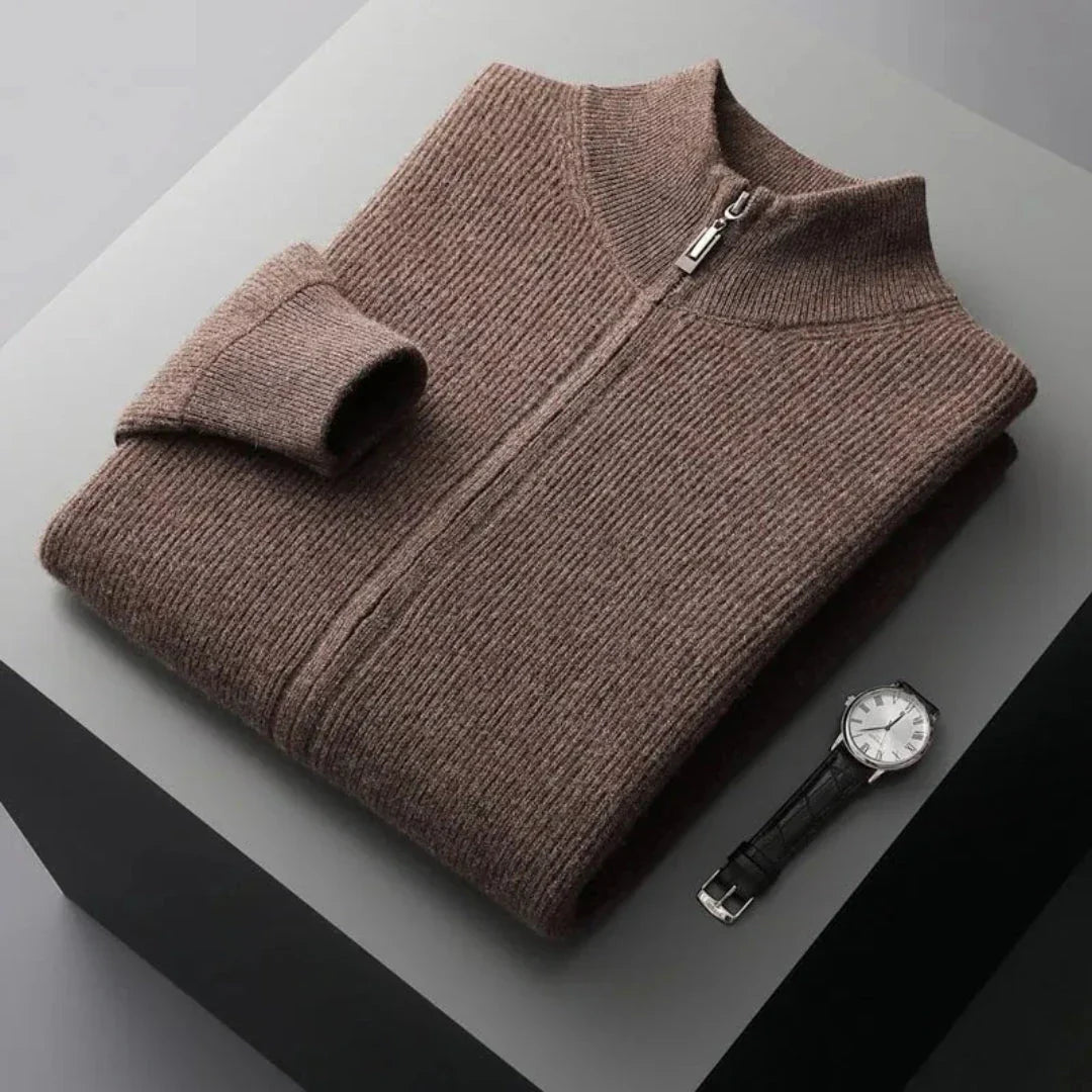 Spencer Merino Full-Zip Sweater
