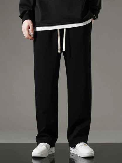 Max Men Casual Joggers With Drawstring Waist And Loose Wide Silhouette Comfortable Everyday Athletic Pants