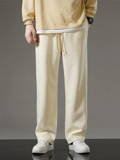 Max Men Casual Joggers With Drawstring Waist And Loose Wide Silhouette Comfortable Everyday Athletic Pants