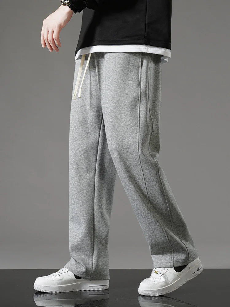 Max Men Casual Joggers With Drawstring Waist And Loose Wide Silhouette Comfortable Everyday Athletic Pants