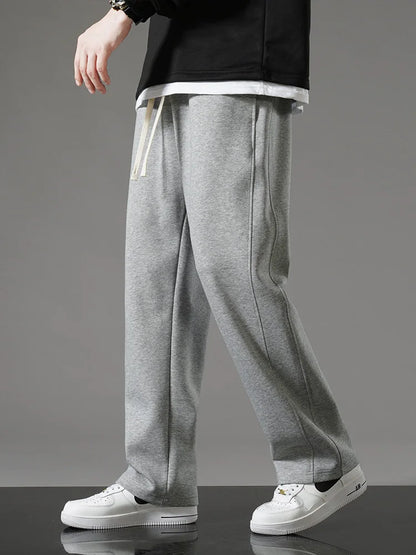 Max Men Casual Joggers With Drawstring Waist And Loose Wide Silhouette Comfortable Everyday Athletic Pants