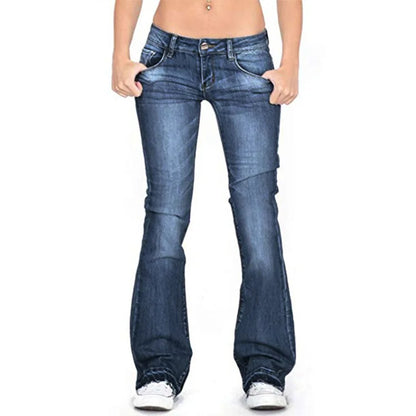 Eloura-Moda | Women's Low-Rise Bell Bottom Jeans: Loose Vintage Skinny Bells