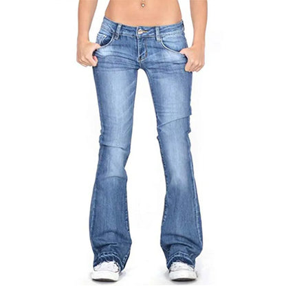 Eloura-Moda | Women's Low-Rise Bell Bottom Jeans: Loose Vintage Skinny Bells