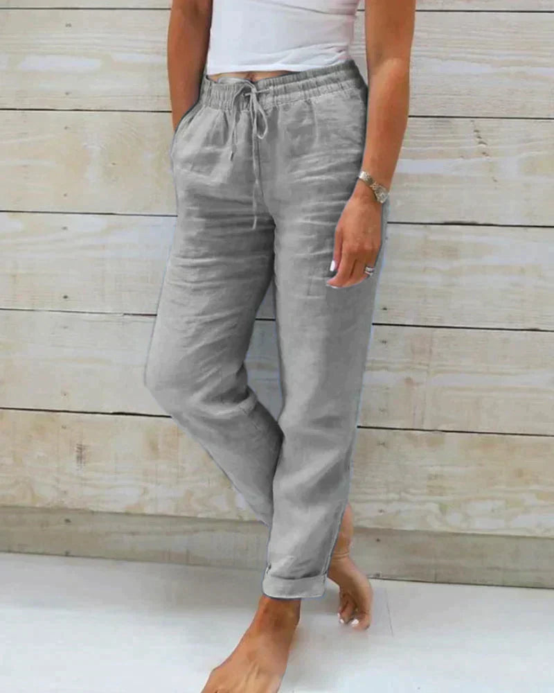 Eloura-Moda | Airy linen trousers for summer