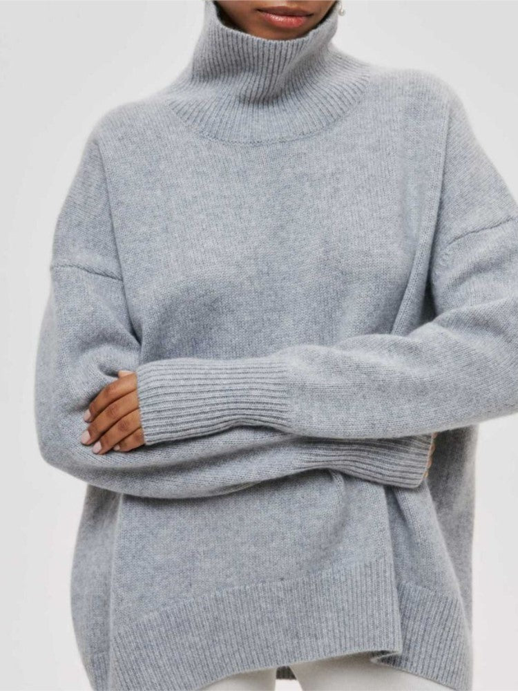 Stylish women's turtleneck sweater