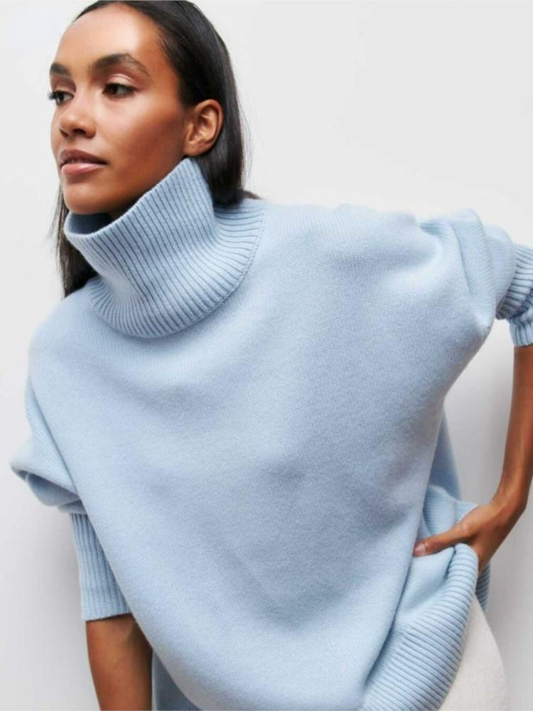 Stylish women's turtleneck sweater