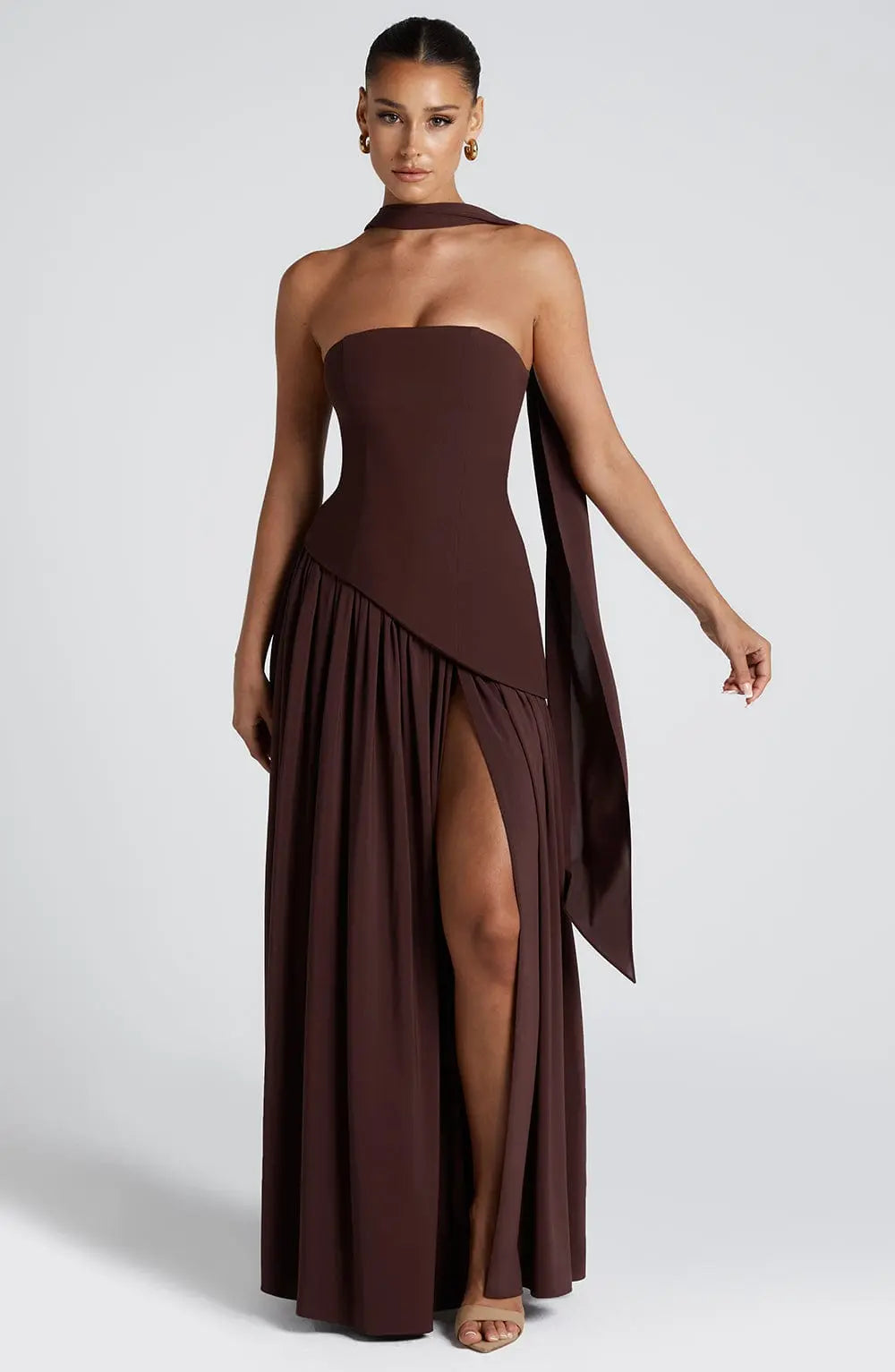 Strapless Maxi Dress for Women – Elegant & Flowing