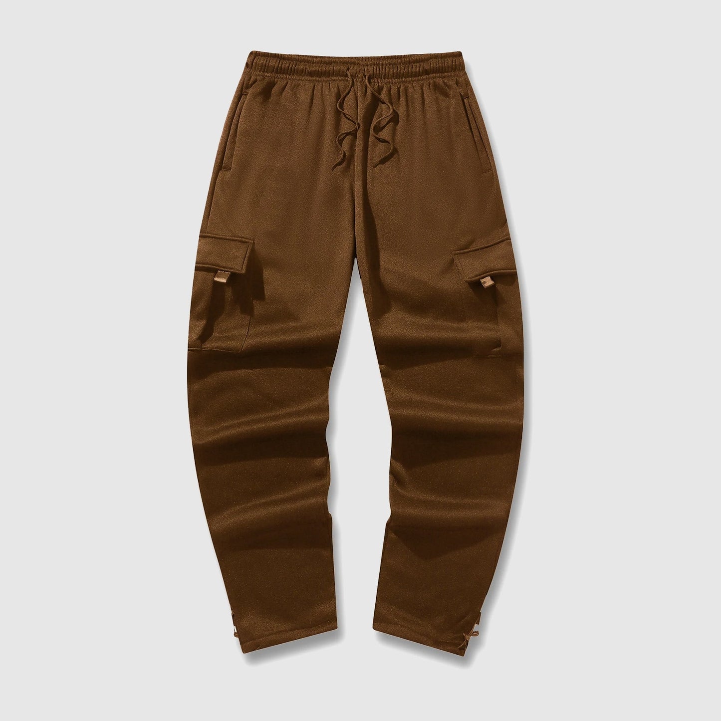 TrendAura Mens Thermal Streetwear Jogger Pants With Cargo Pockets Insulated For Cold Weather