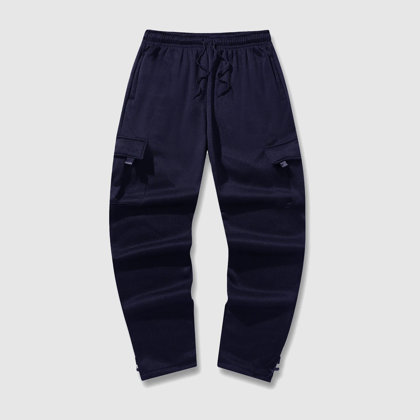 TrendAura Mens Thermal Streetwear Jogger Pants With Cargo Pockets Insulated For Cold Weather