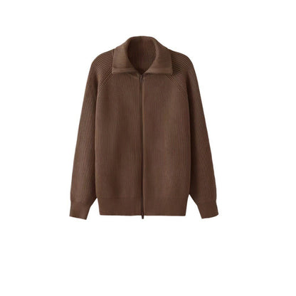 Mens Zip Up Cardigan With Thick Warm Fabric For Winter Comfort And Modern Style For Work And Casual