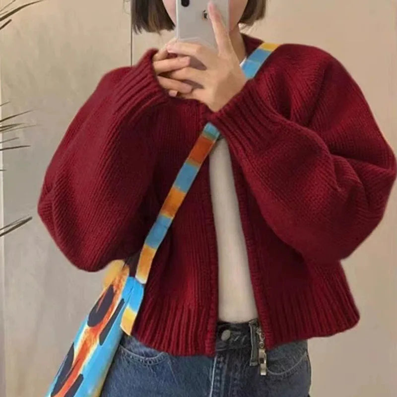 Cardigan for women in crop design