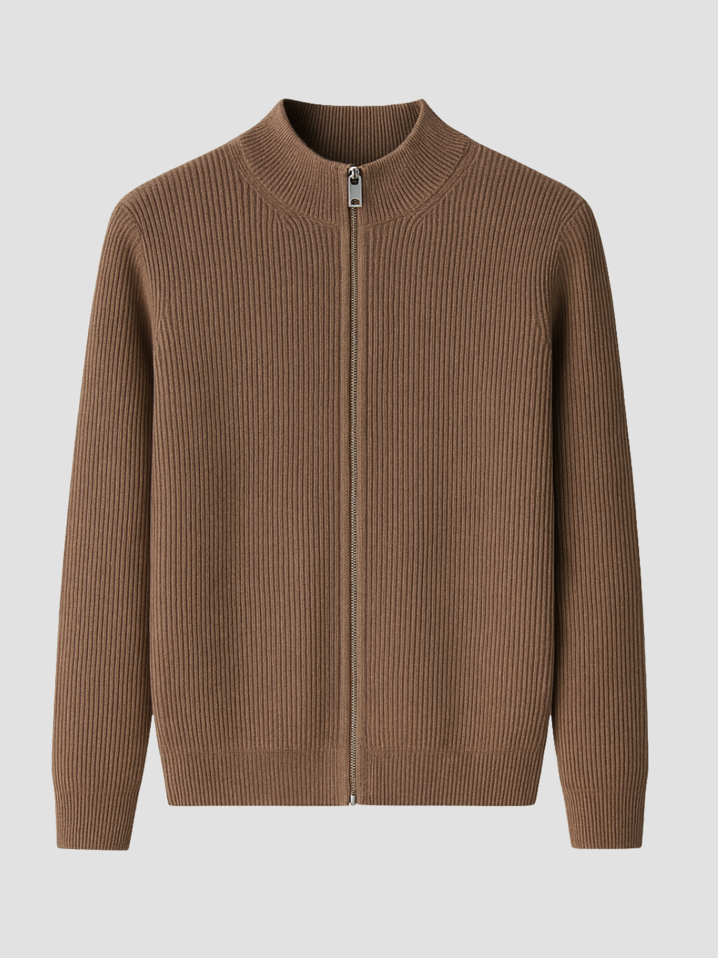 Casual cardigan with stand-up collar