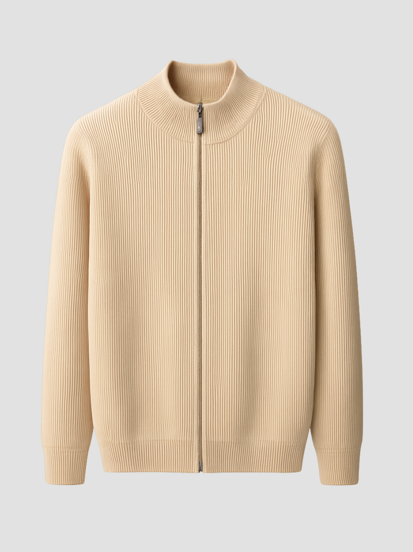 Casual cardigan with stand-up collar