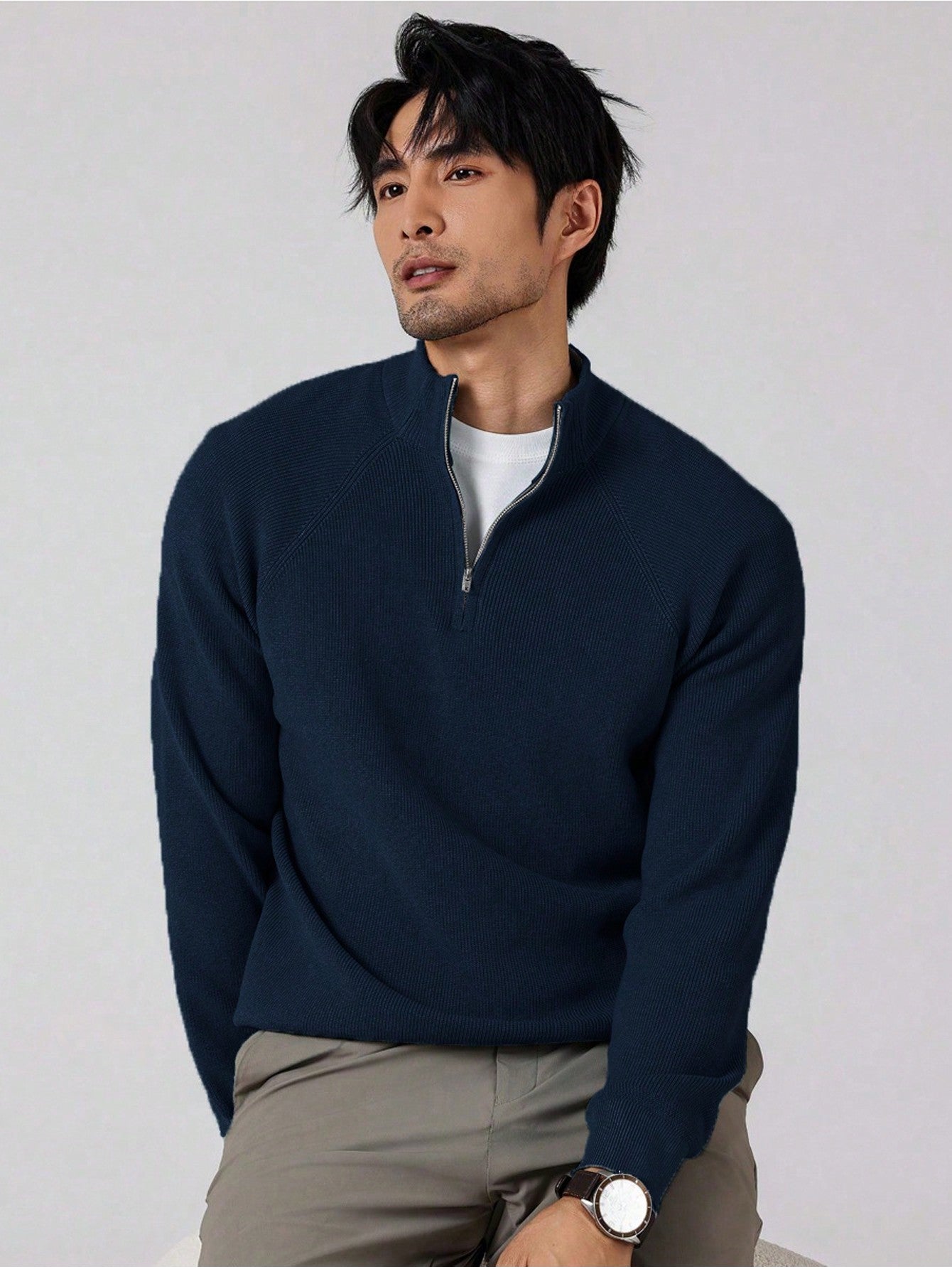 Half-zip pullover for men