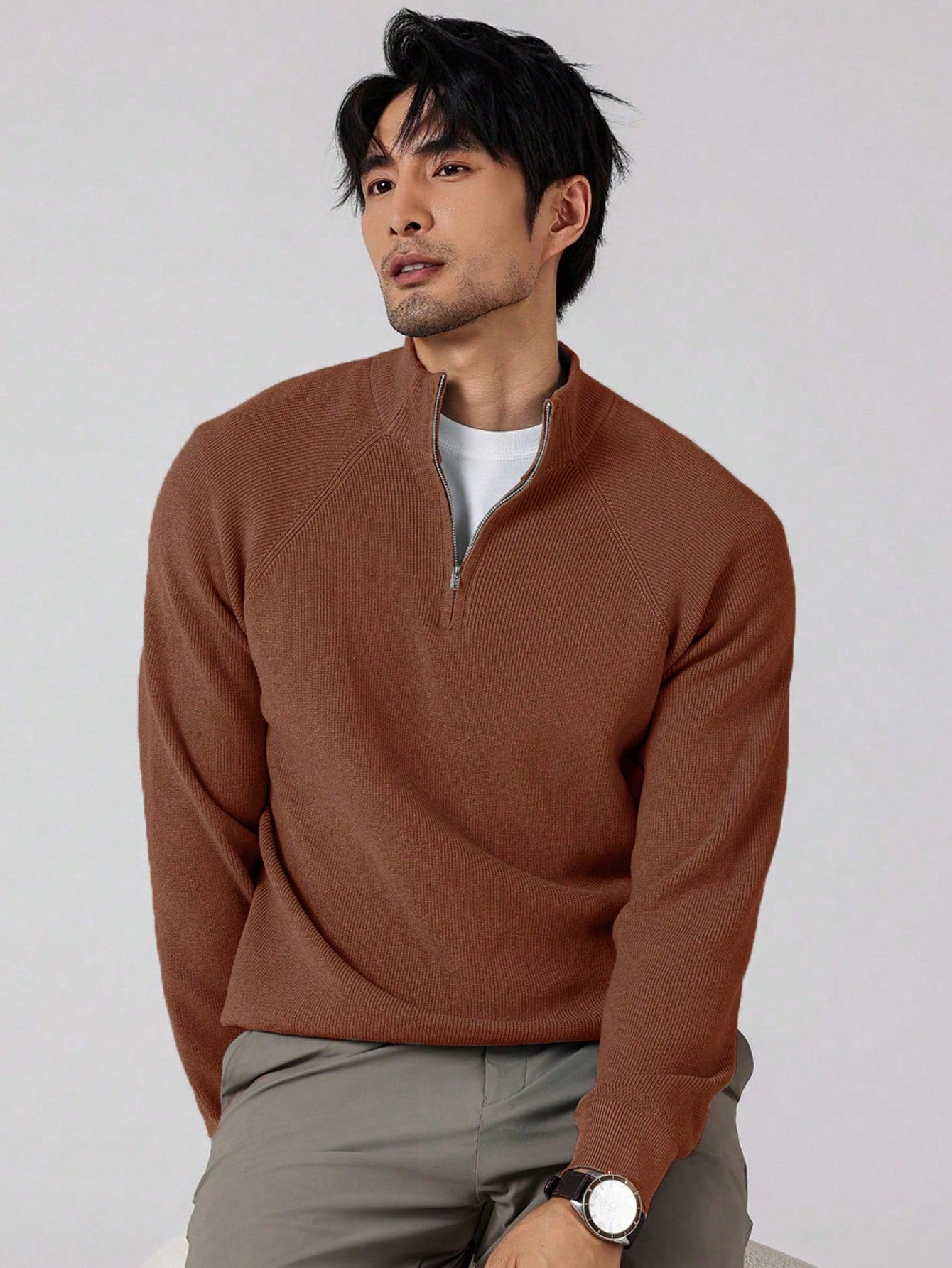 Half-zip pullover for men