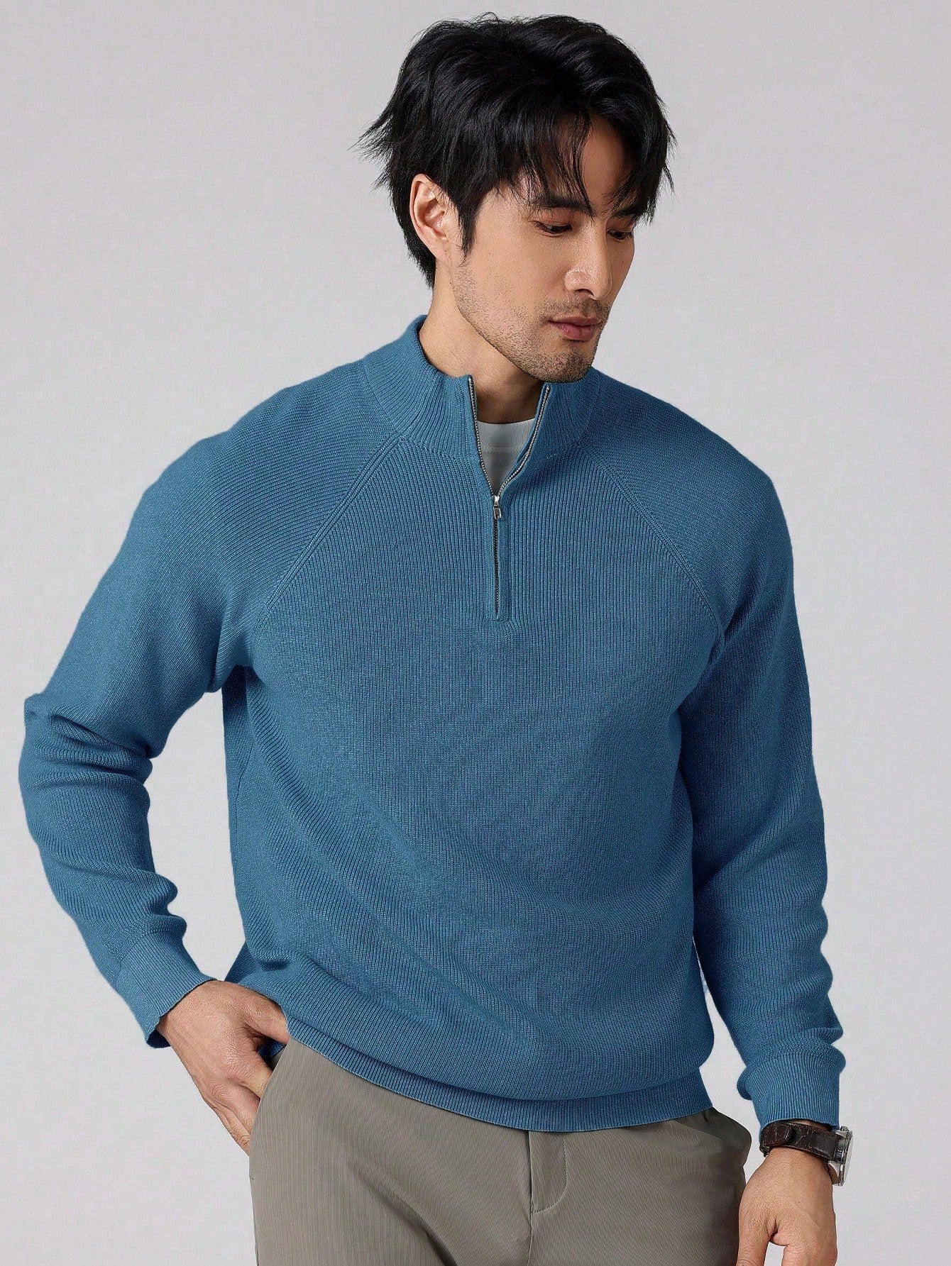 Half-zip pullover for men
