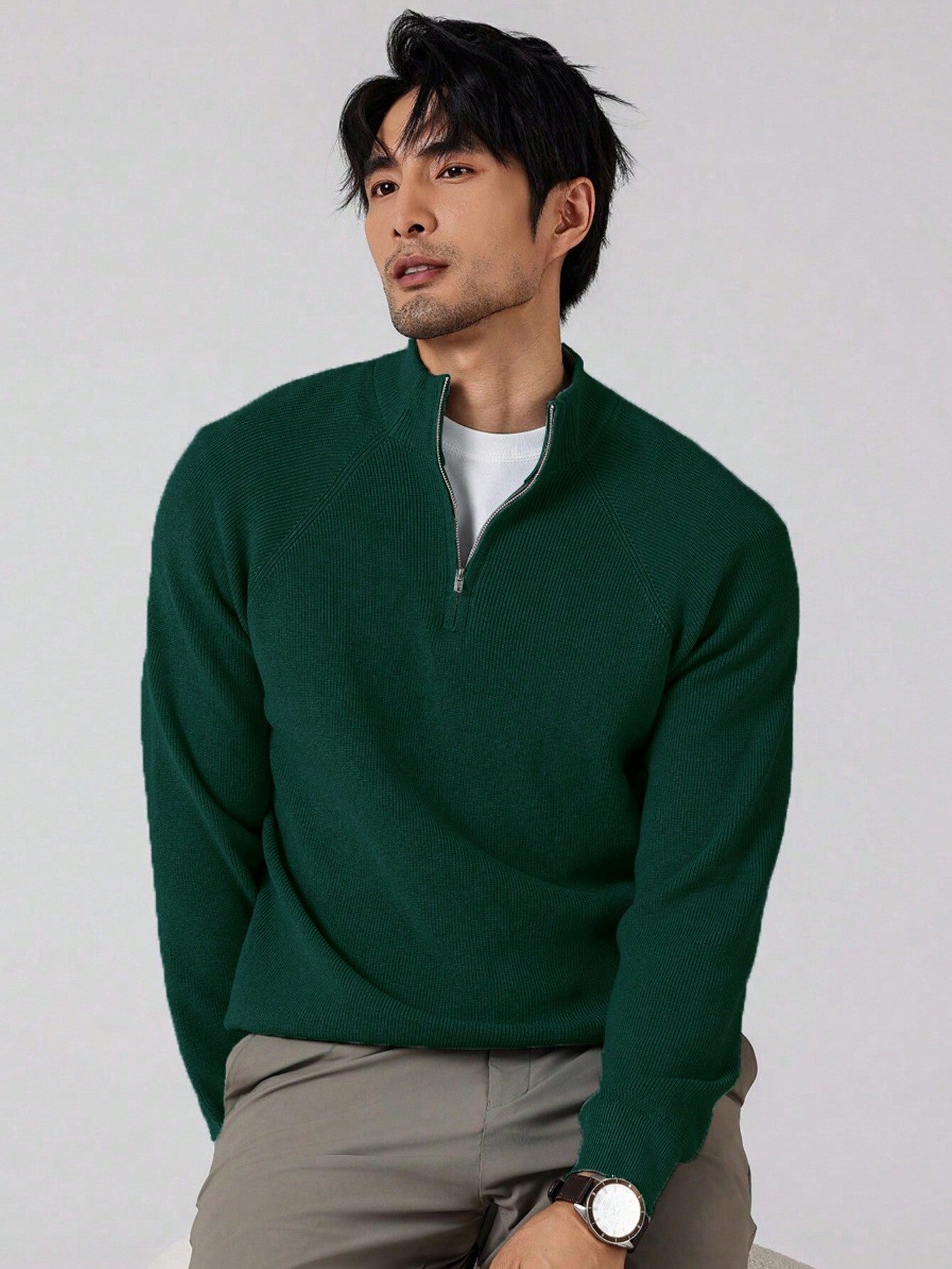 Half-zip pullover for men