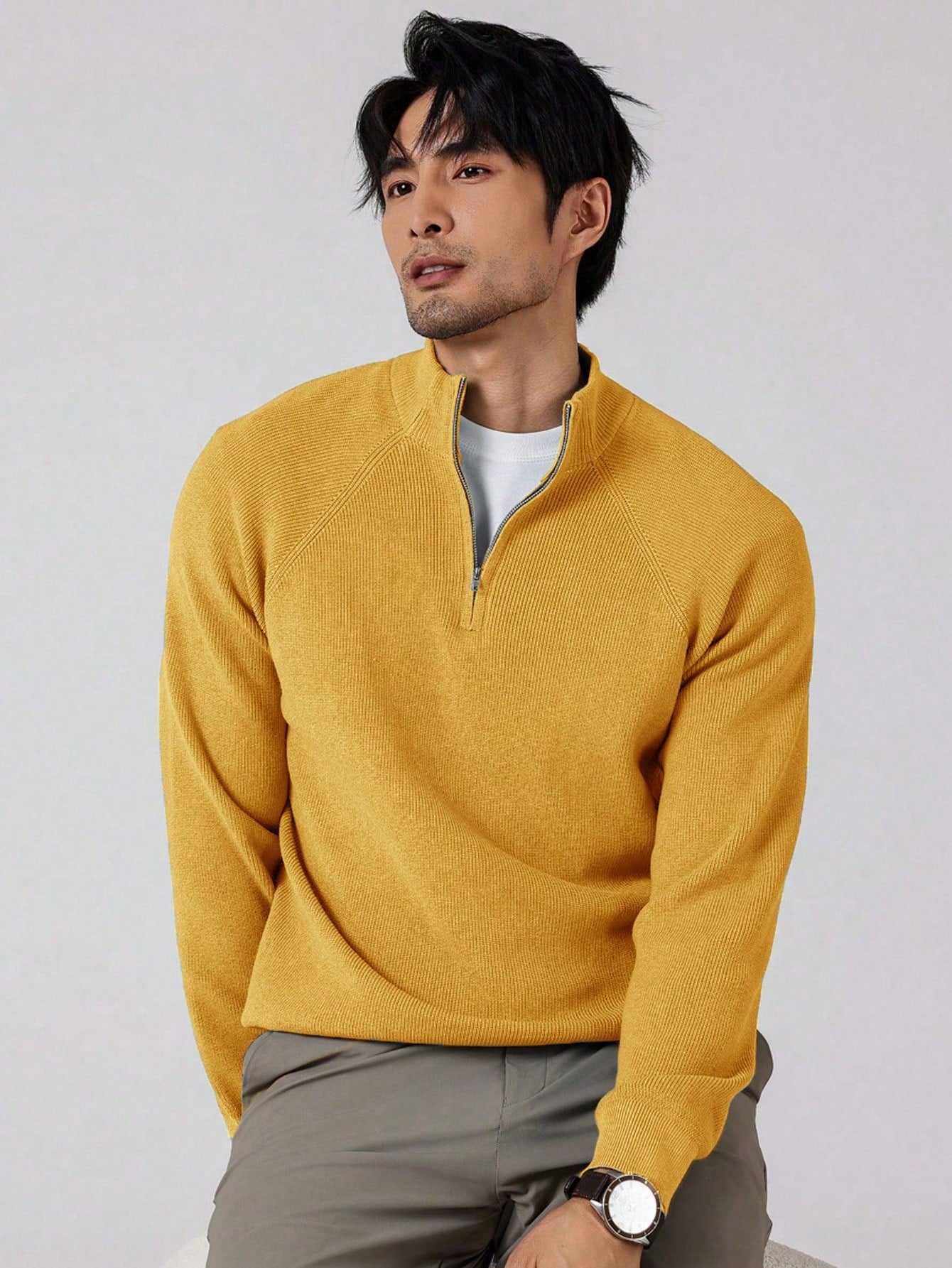 Half-zip pullover for men
