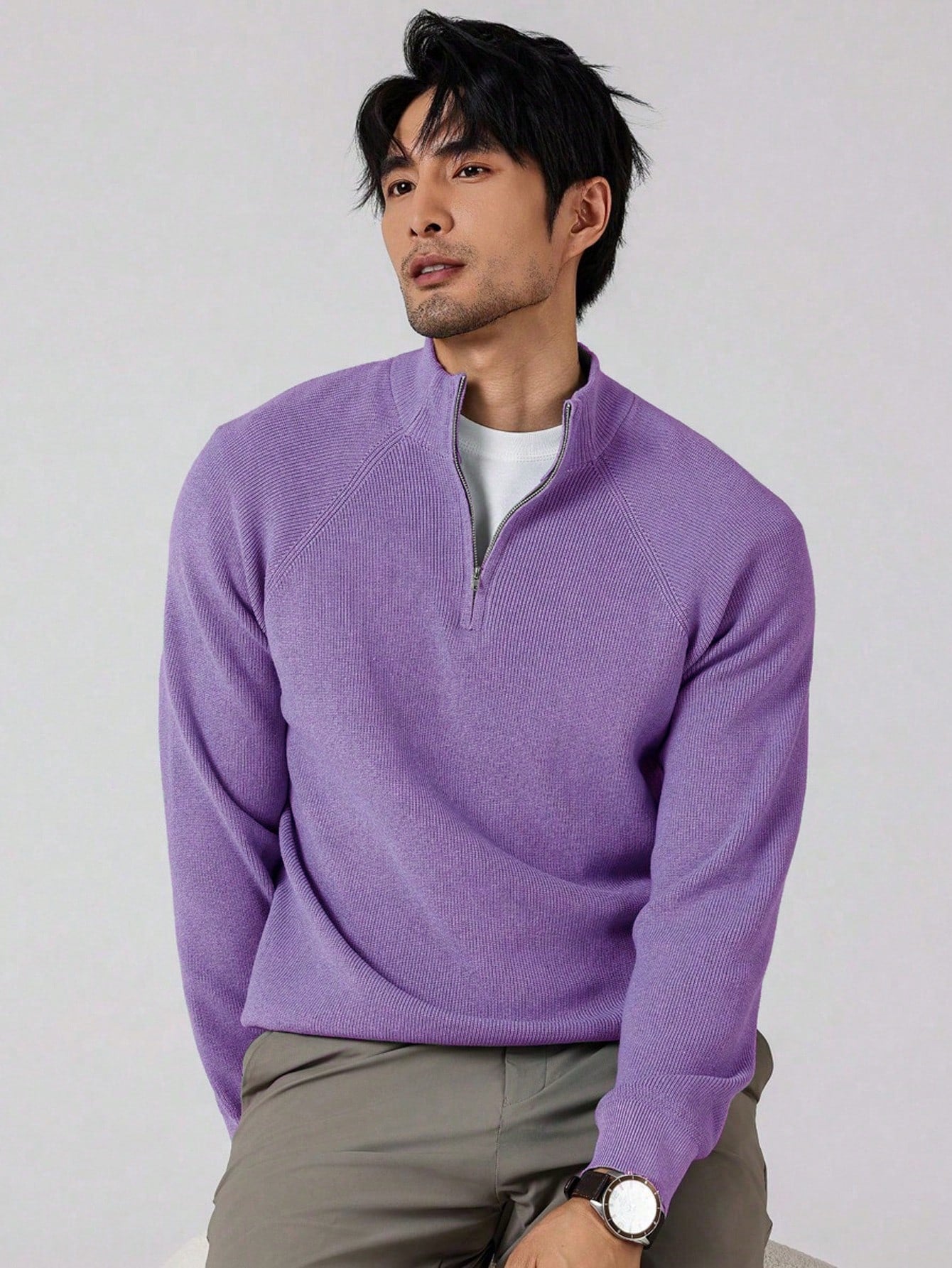 Half-zip pullover for men