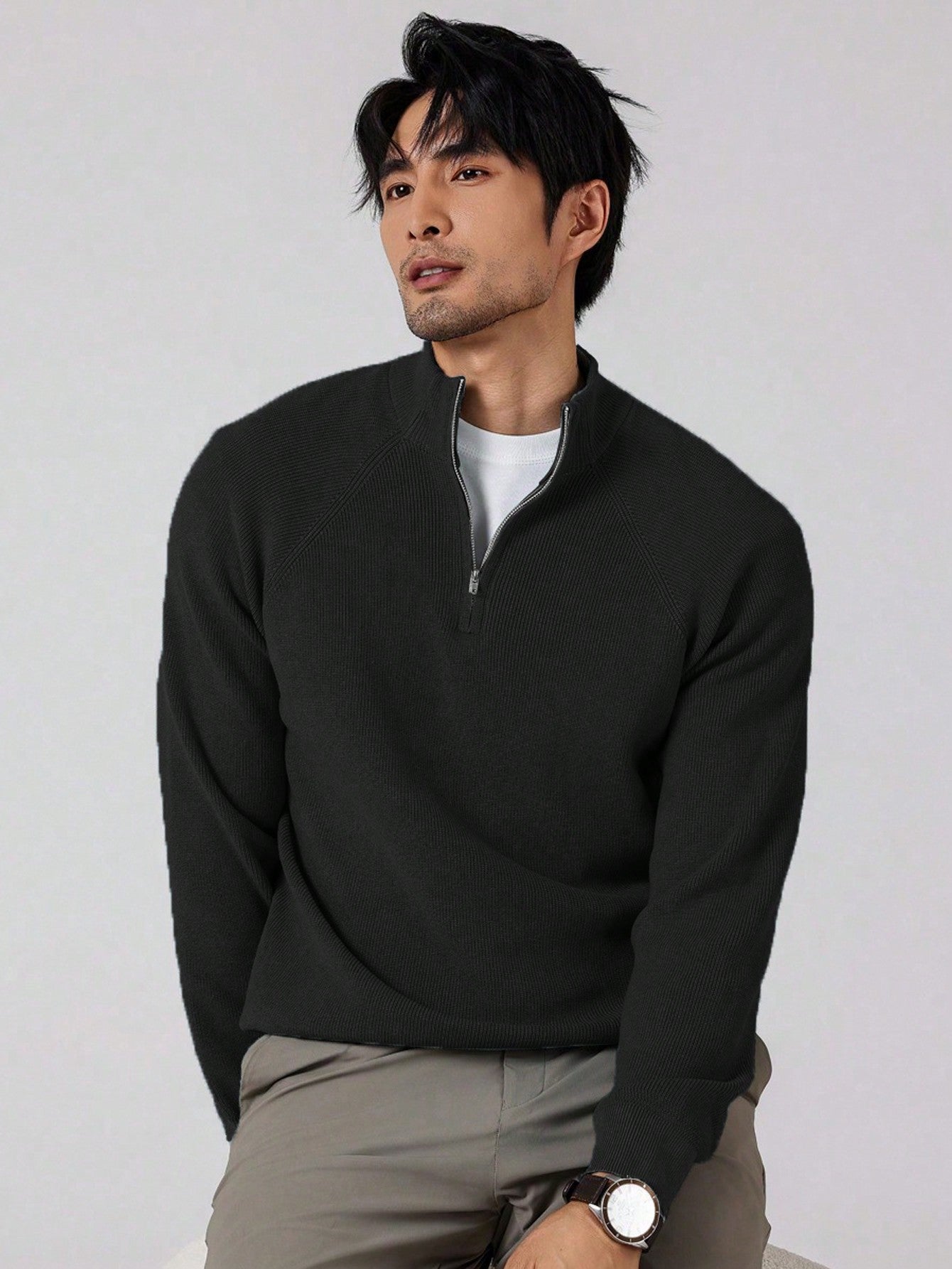 Half-zip pullover for men