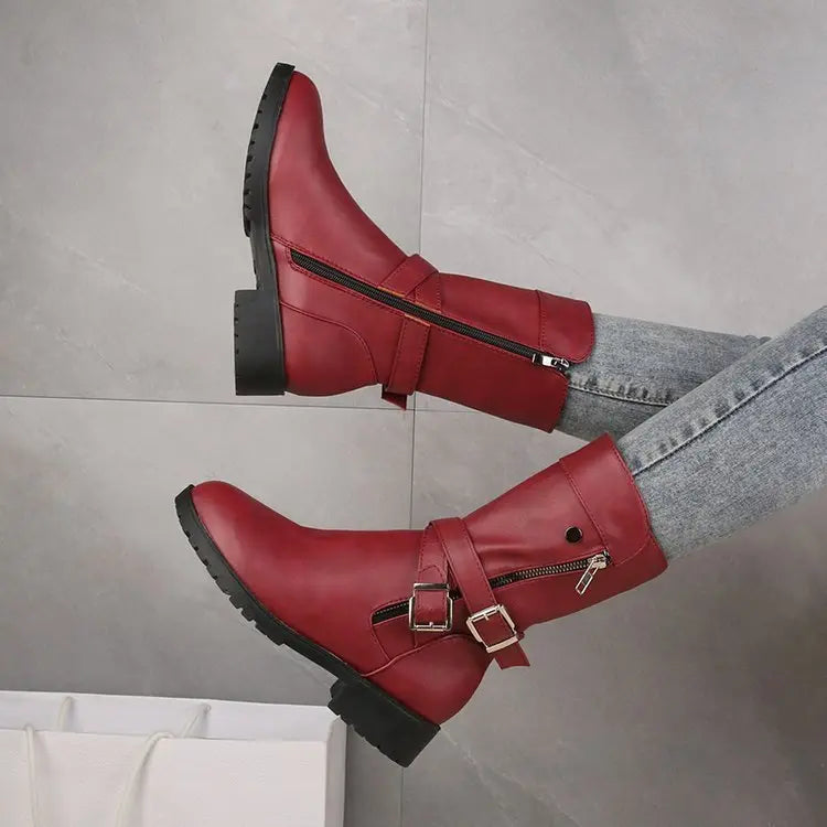 Stylish Low-Heel Ankle Boots for Women – Comfort & Versatility