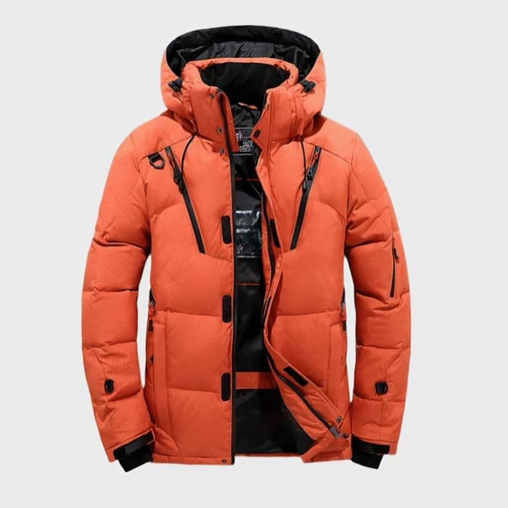 Adrian Mens Insulated Lightweight Waterproof Rain Jacket by TrendAura Hooded Winter Coat